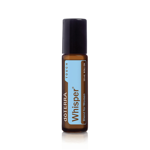 doTERRA Whisper essential oil roller bottle on a white background