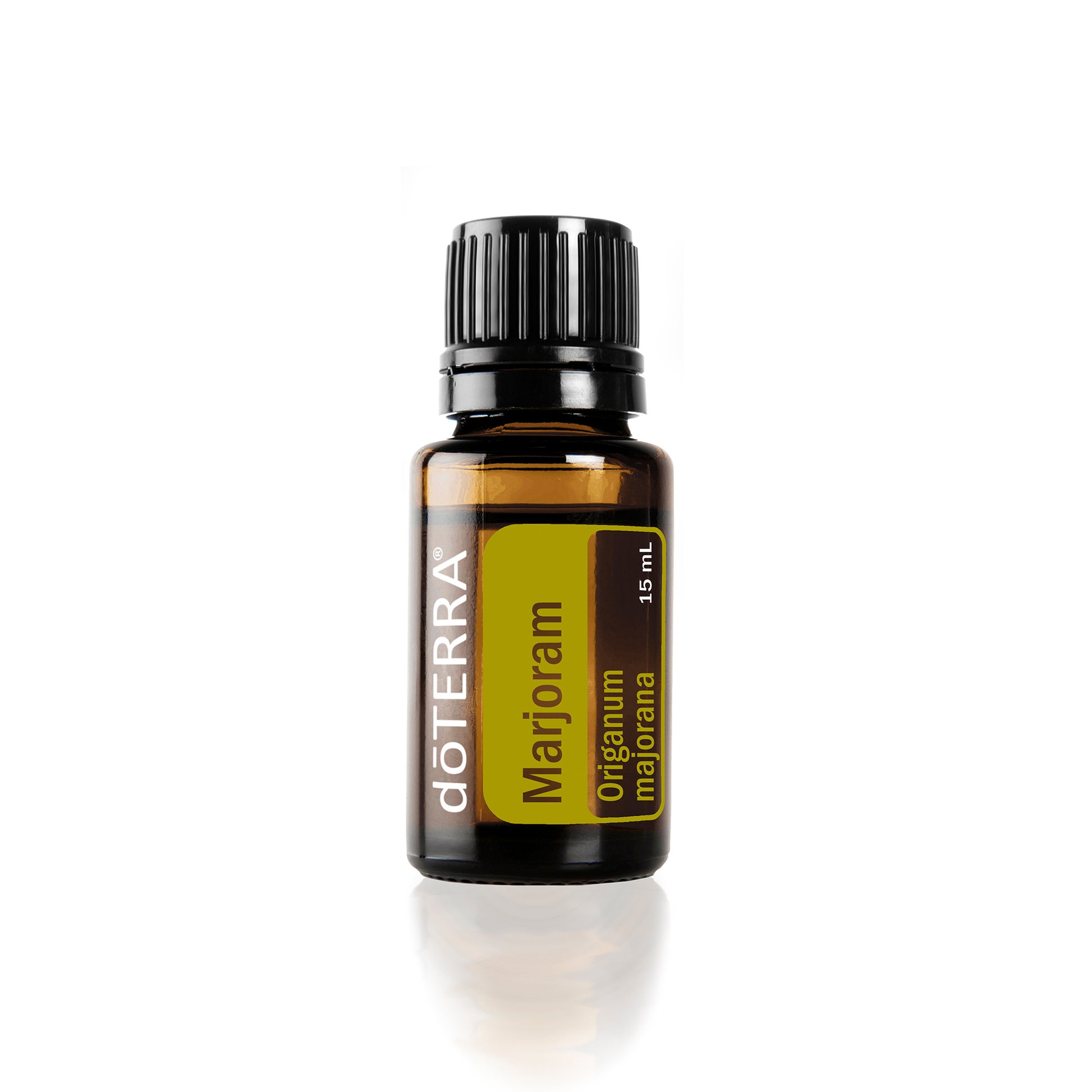 doterra majoram essential oil on a white background