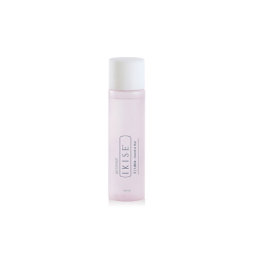 Pink bottle with white cap on a white background
