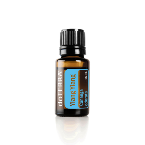 doTERRA Ylang Ylang essential oil bottle on a white background